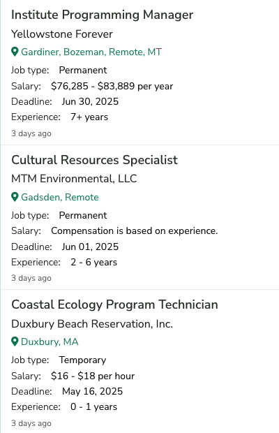 Image for the Tweet beginning: I just discovered Conservation Job
